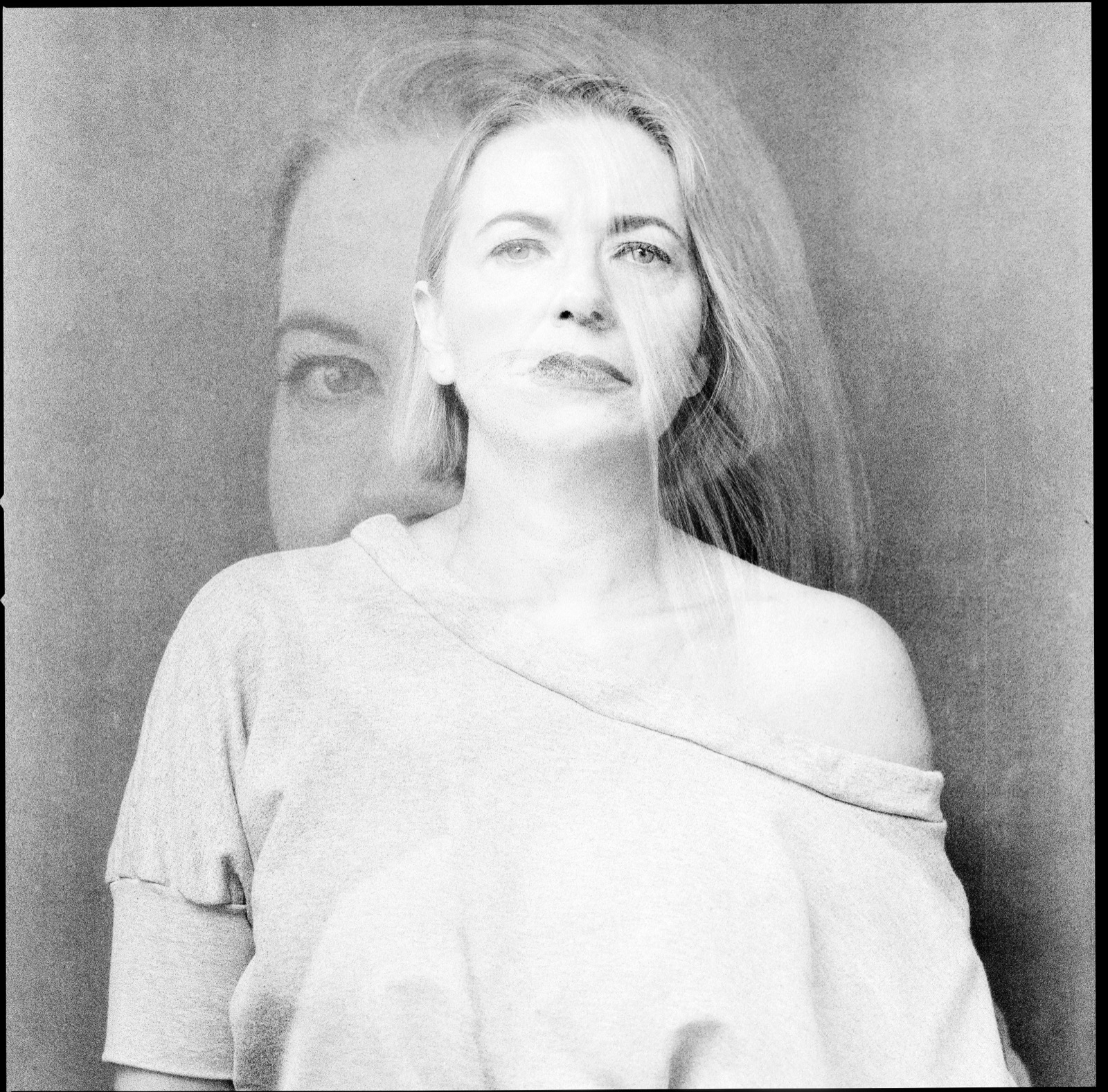 Theresa MacPhail, double-exposure film portrait by Jesse Dittmar